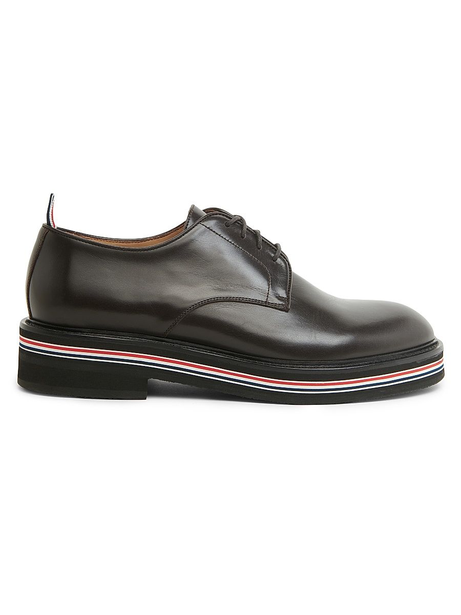 Men's Uniform Leather Oxford Shoes - Black - Size 9