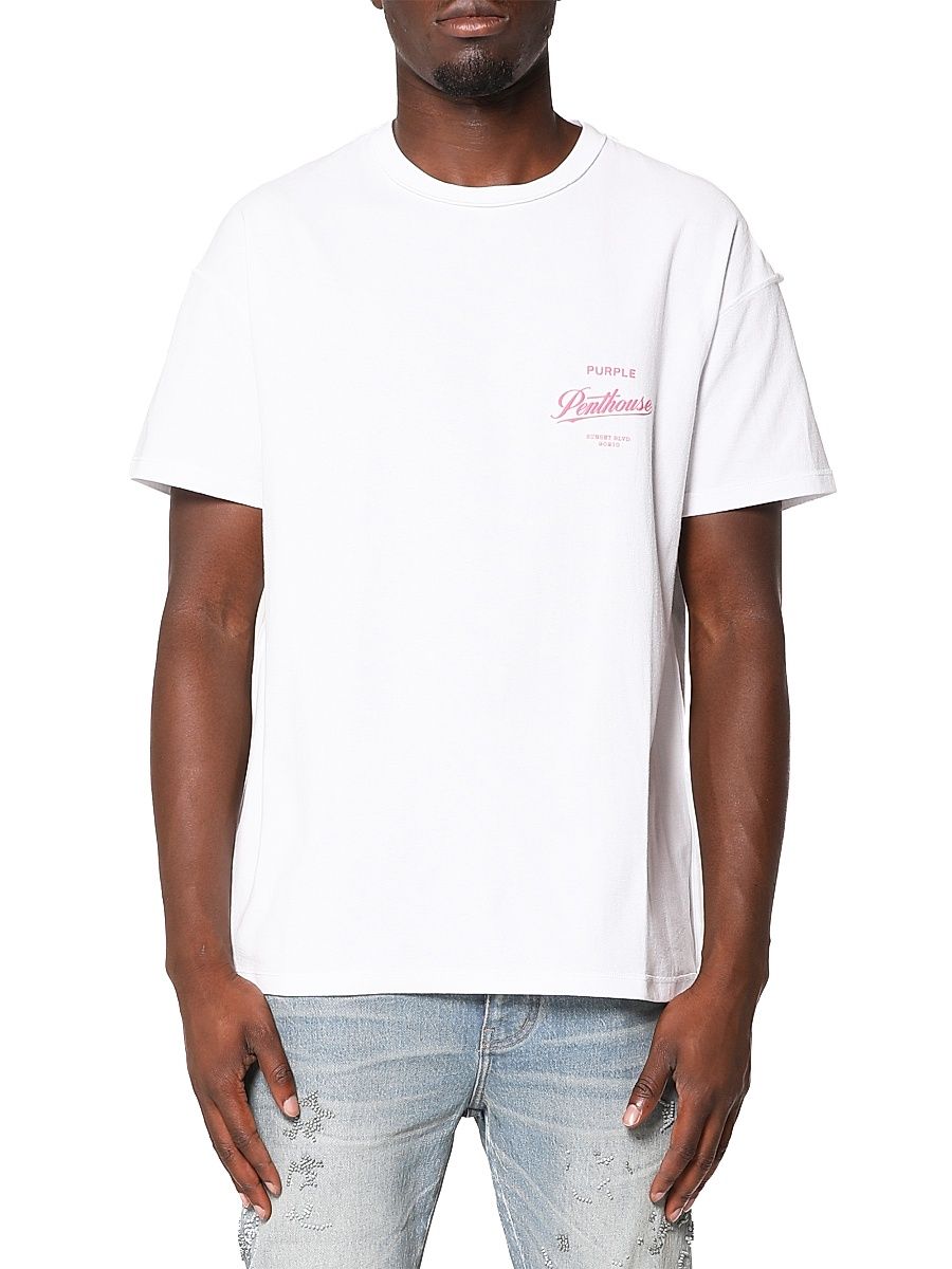 Men's Textured Inside-Out Crewneck T-Shirt - White - Size Small