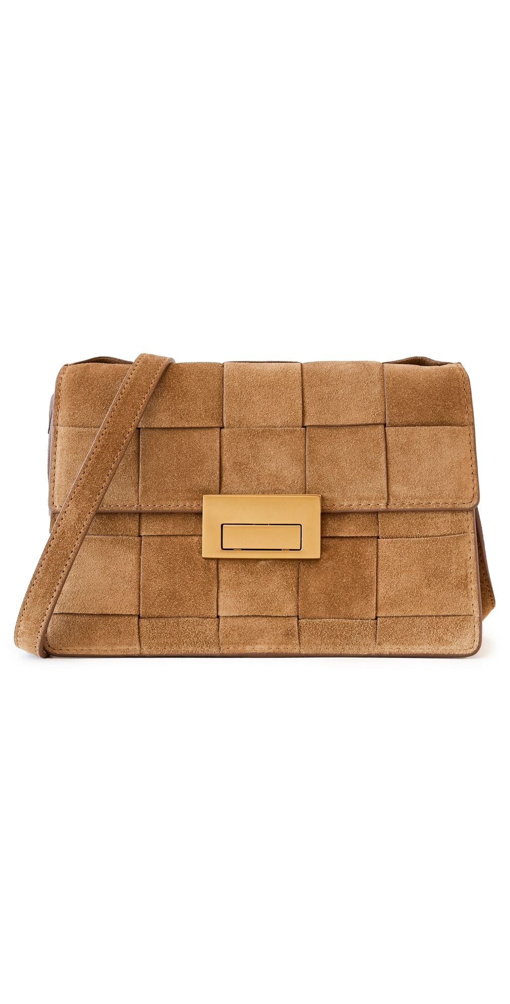 Loeffler Randall Delphine Leather Clutch Toffee One Size
