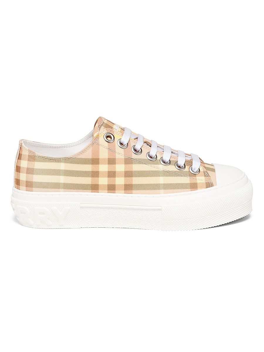 Women's Check Low-Top Sneakers - Teacup Ip Check - Size 9