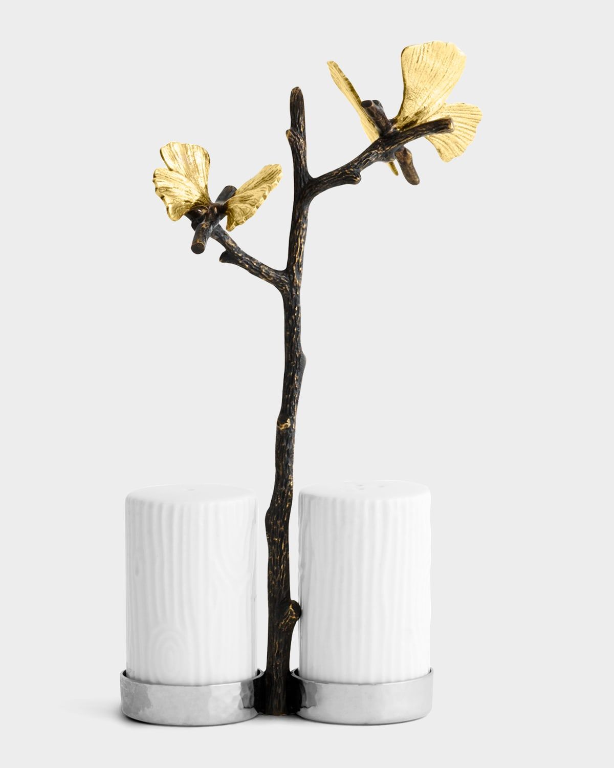 Butterfly Ginkgo Salt and Pepper Shakers with Caddy
