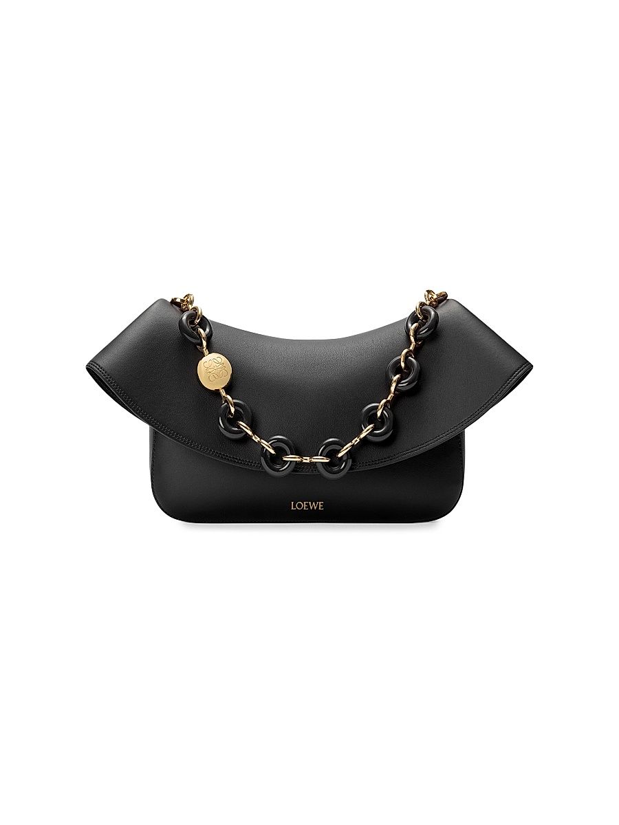 Women's Ola Medium Leather Shoulder Bag - Black