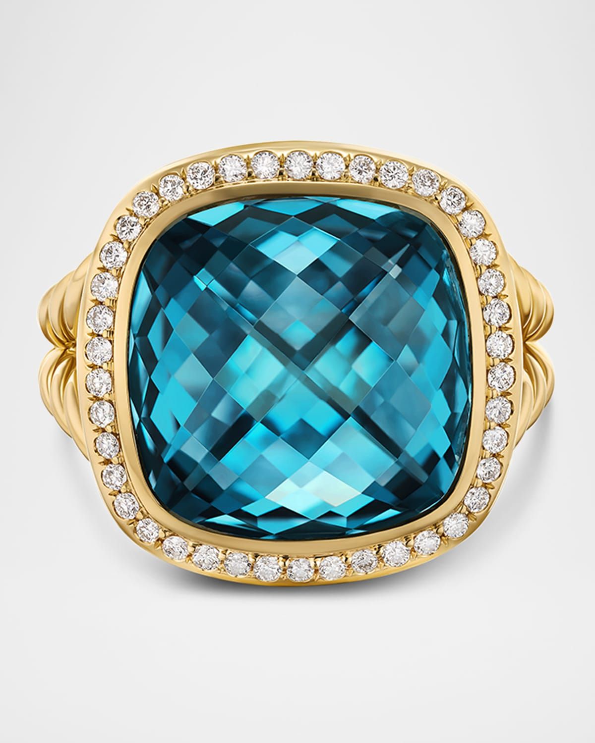Albion Ring with Gemstones and Diamonds in 18K Gold