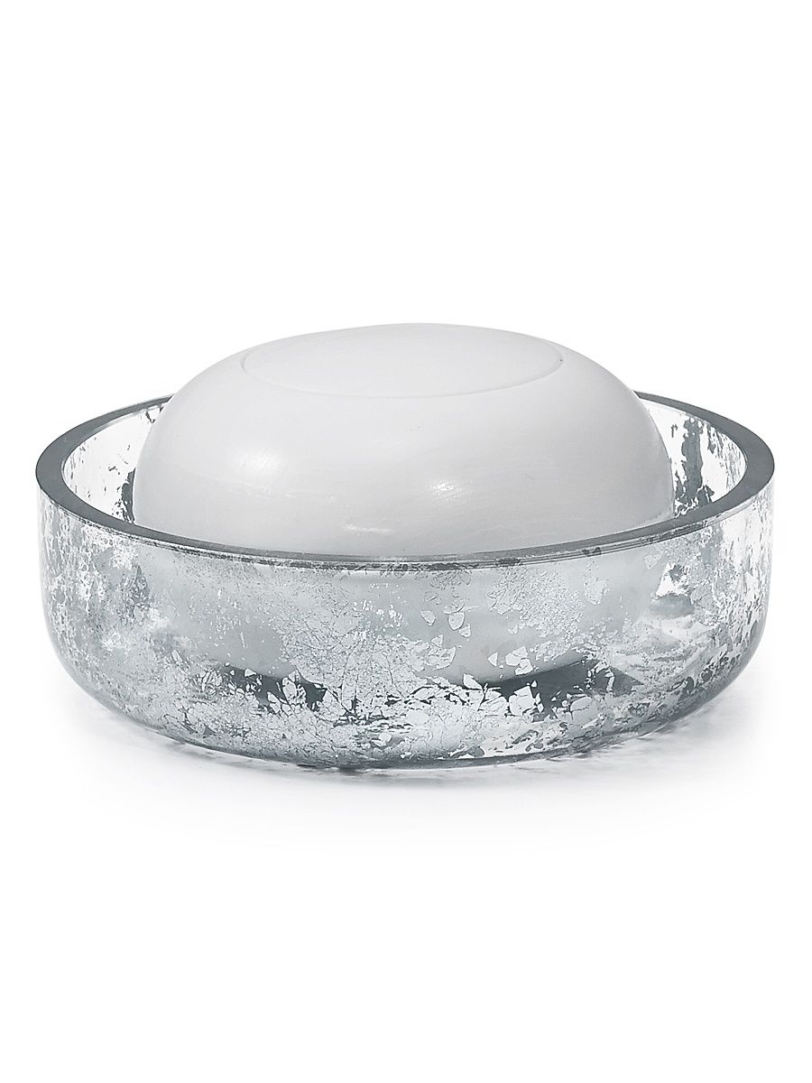 Lydia Silver Soap Dish - Clear