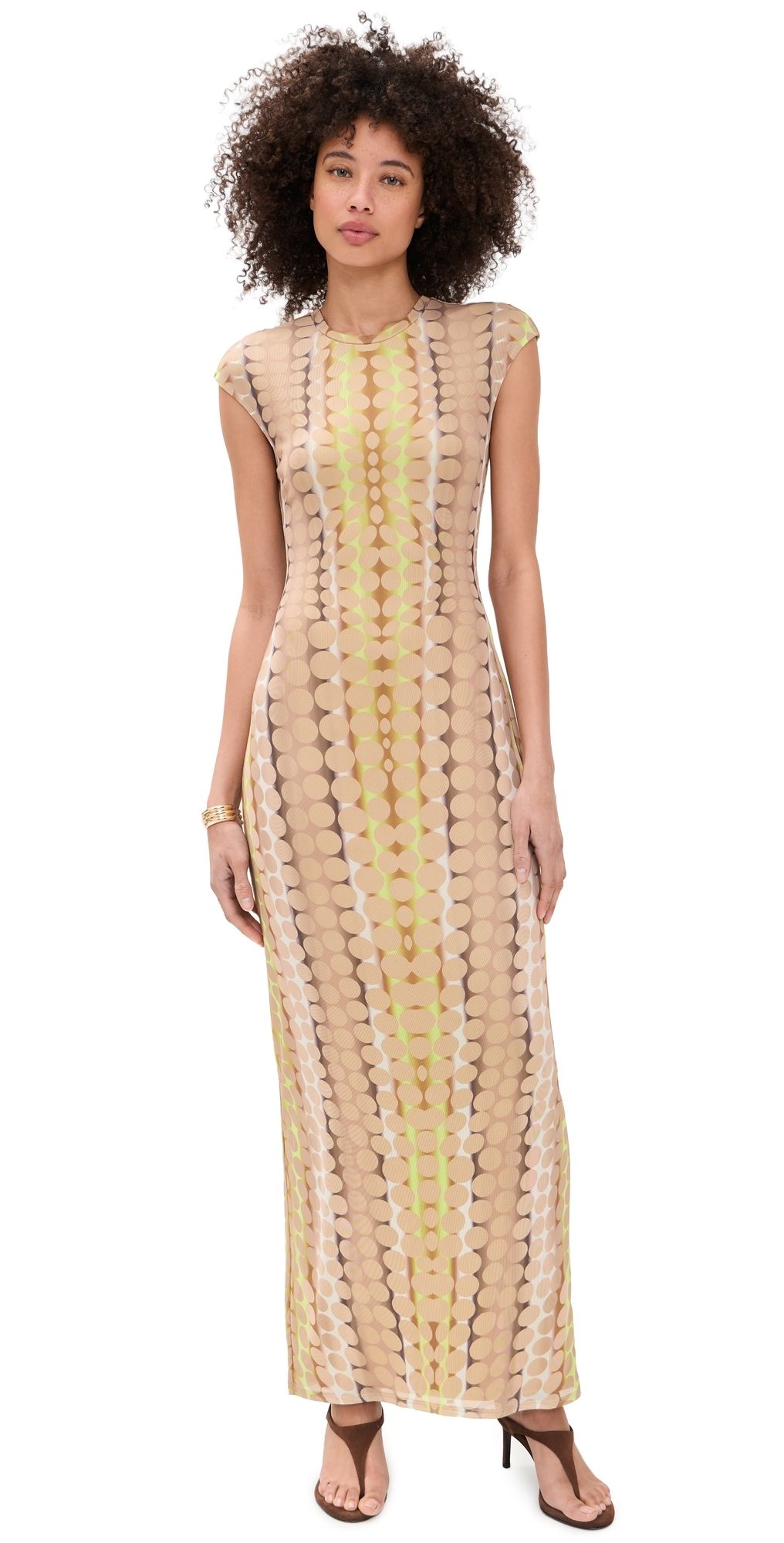 AFRM Cody Dress Tonal Dot XS