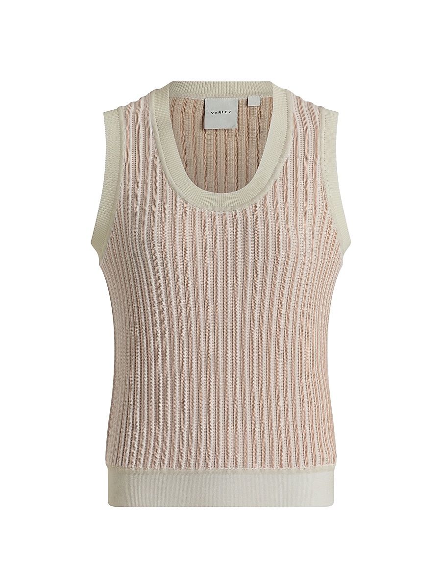 Women's Aldcroft Stitch Knit Tank Top - Snow White - Size XXS