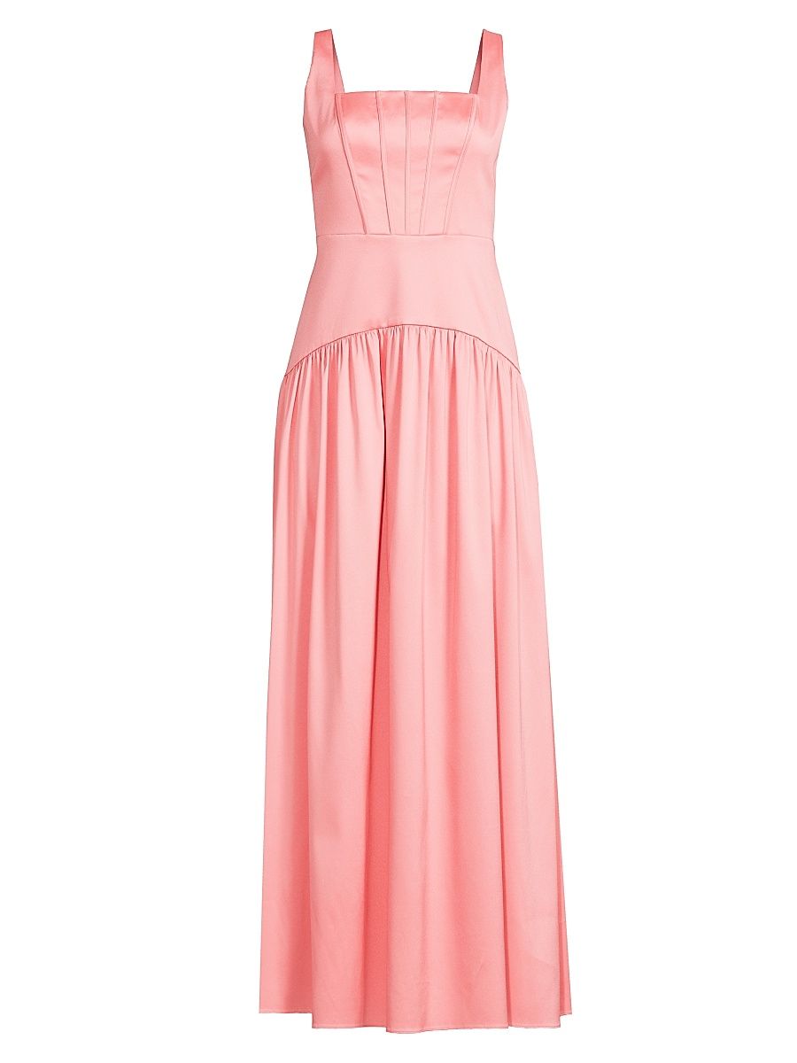 Women's Stretch Mikado Dress - Salmon Pink - Size 10