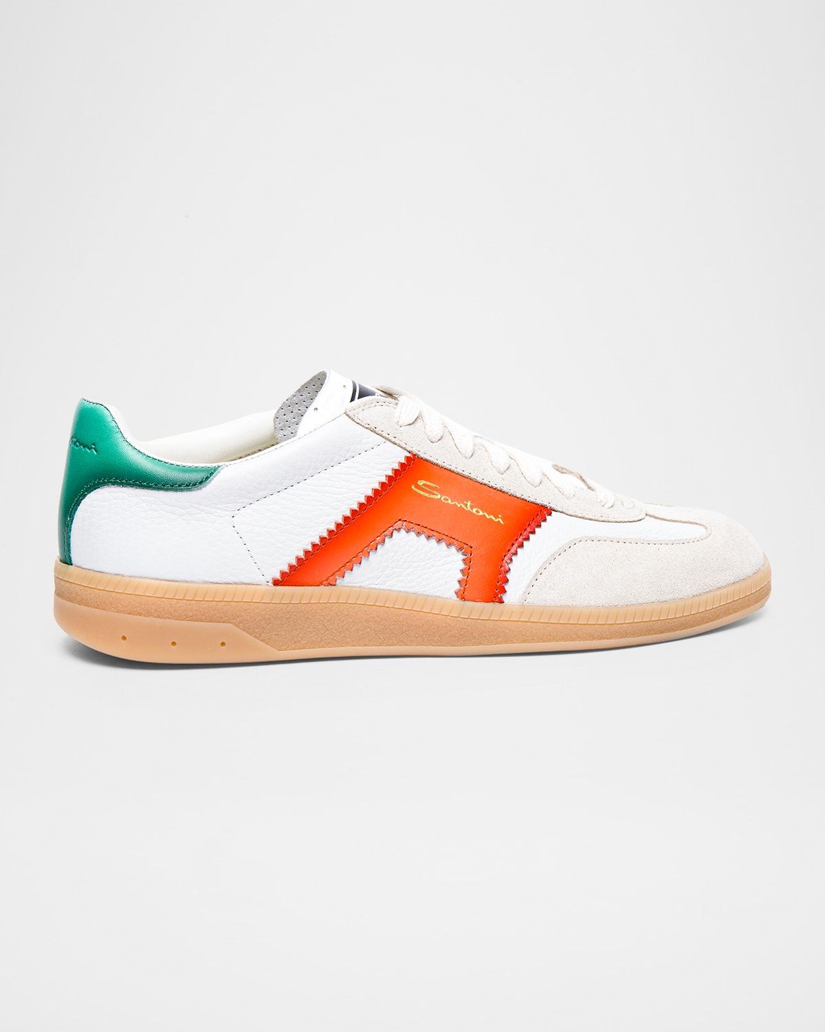 DBA Mixed Leather Low-Top Sneakers