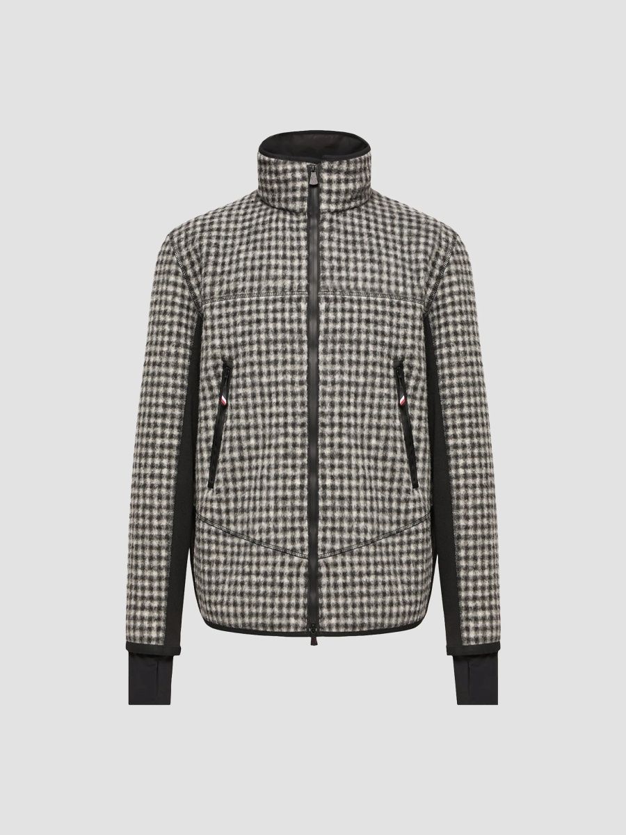 Moncler Grenoble Men's Sweatshirt in Wool Blend - Black White - Size Small