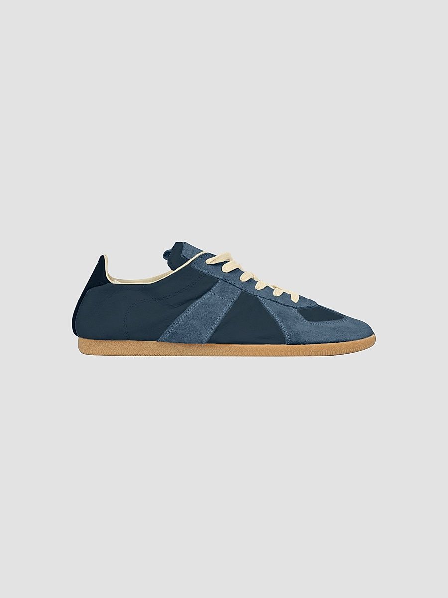 Men's Suede & Leather Low-Top Sneakers - Blue Nights - Size 7