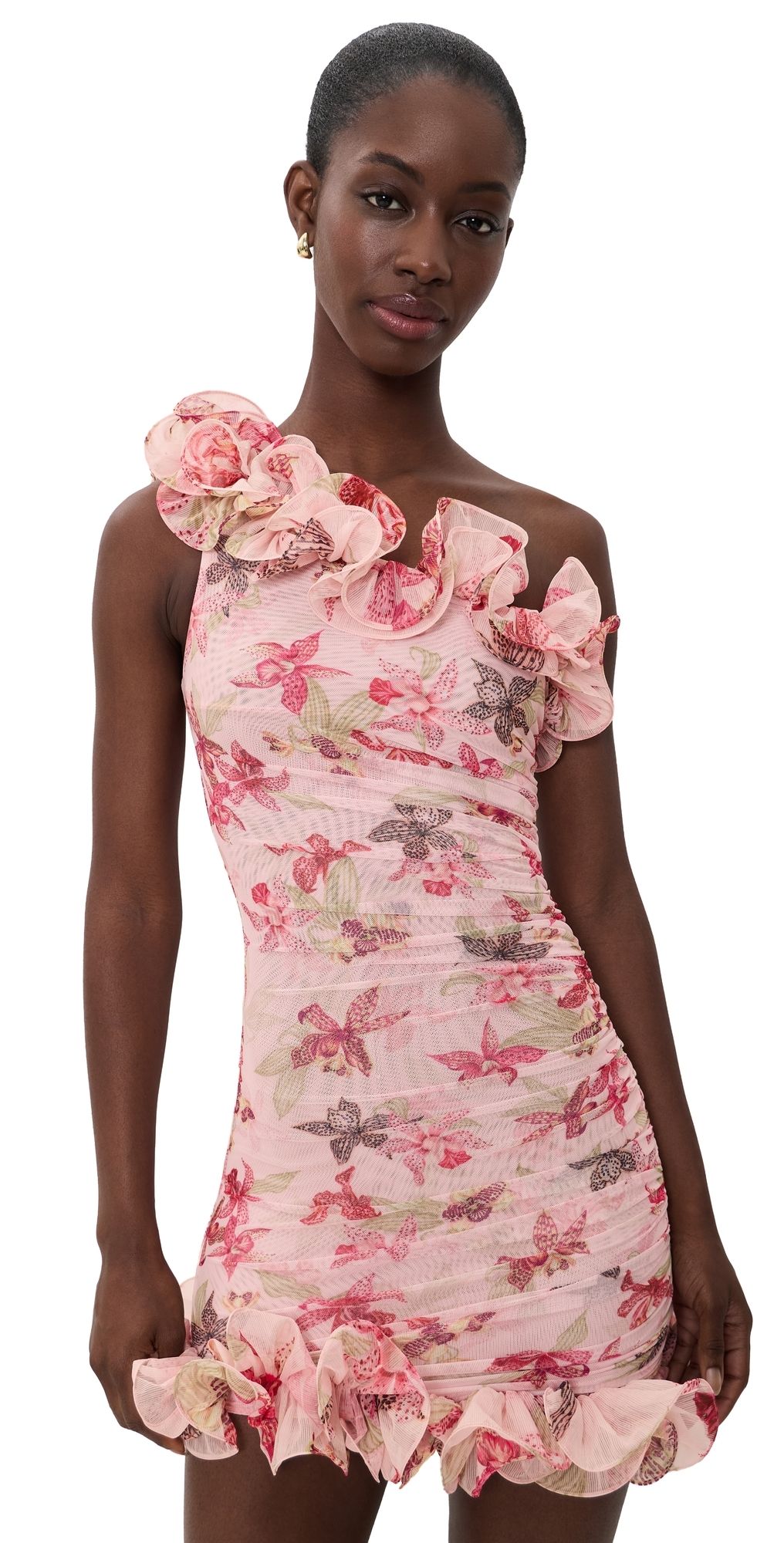 PatBO Orchid Bloom Mini Dress Rose 8