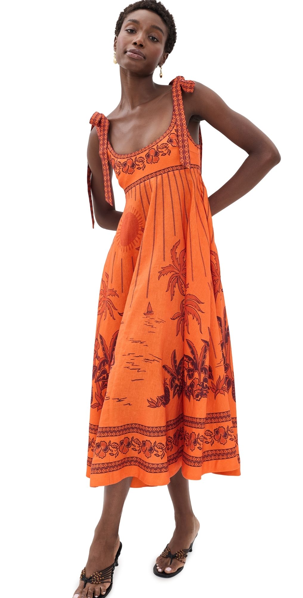 ALÉMAIS Boathouse Ballet Sundress Orange 16