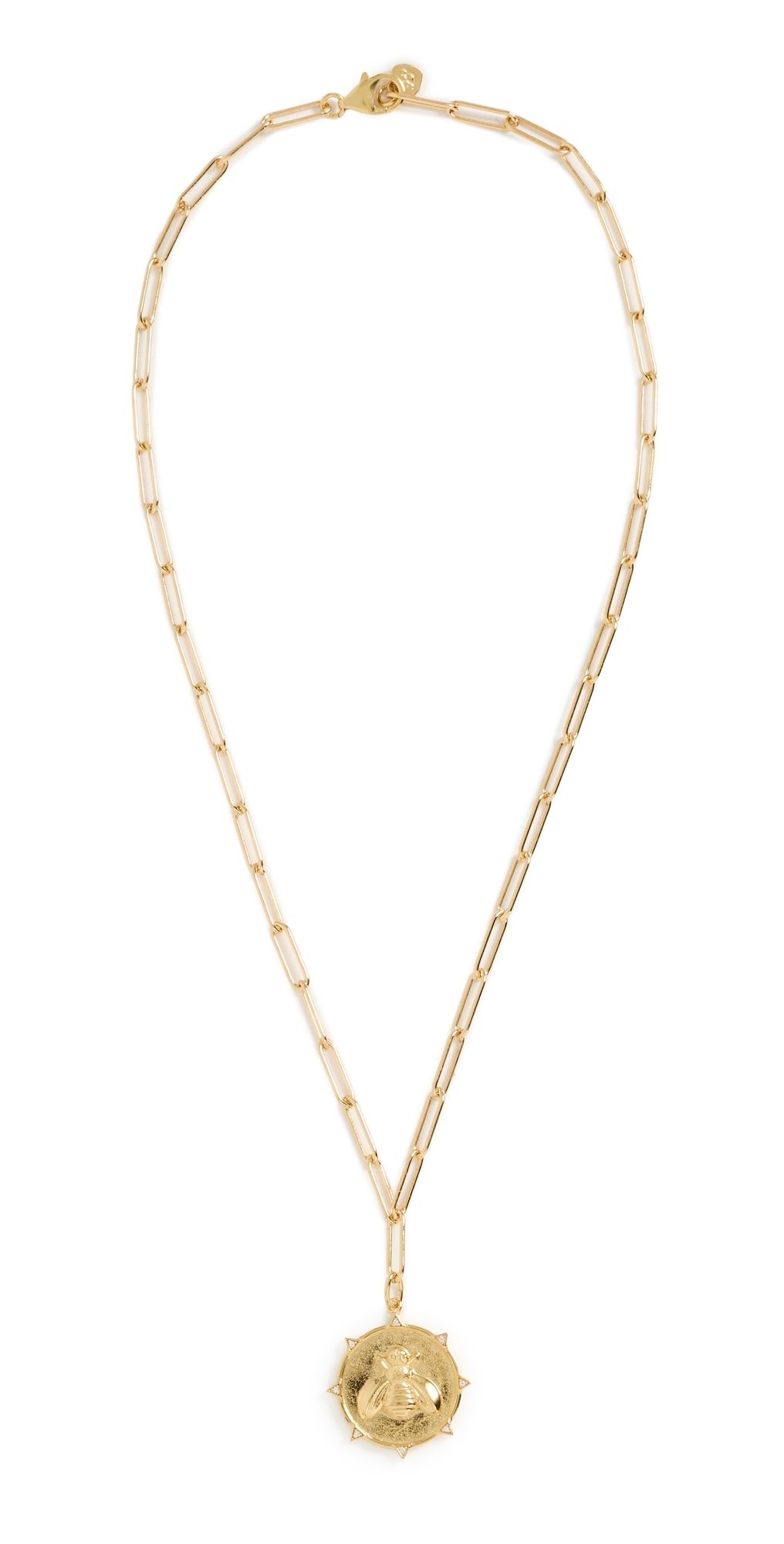 HART Enamel Resilience Bee Coin Necklace White/Gold One Size