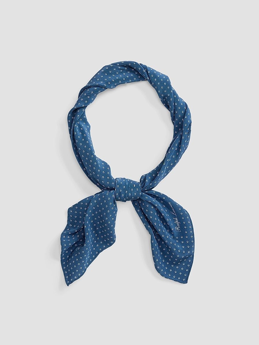 Men's Micro-Geometric Neckerchief - Blue Horizon