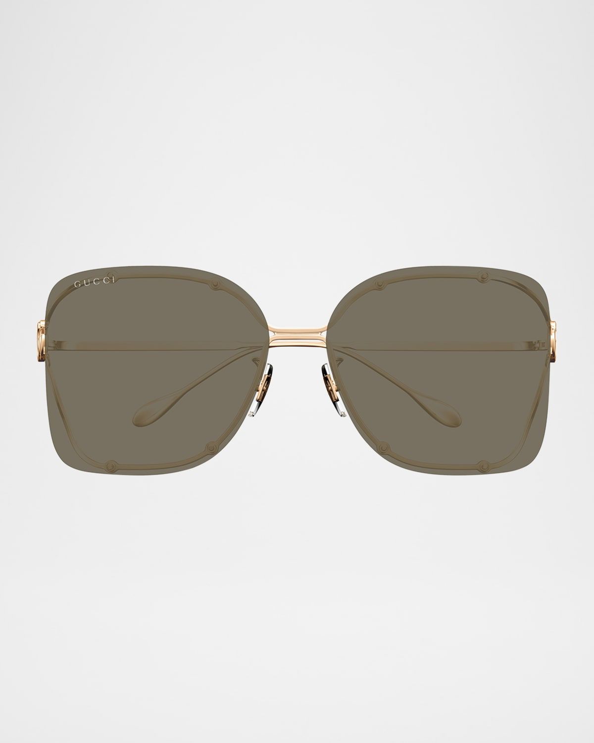 Rimless Square Metal Sunglasses
