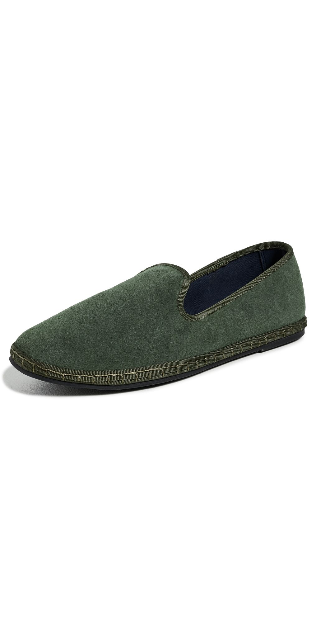 Soludos The All-Weather Suede Loafers Bottle Green 10-10.5