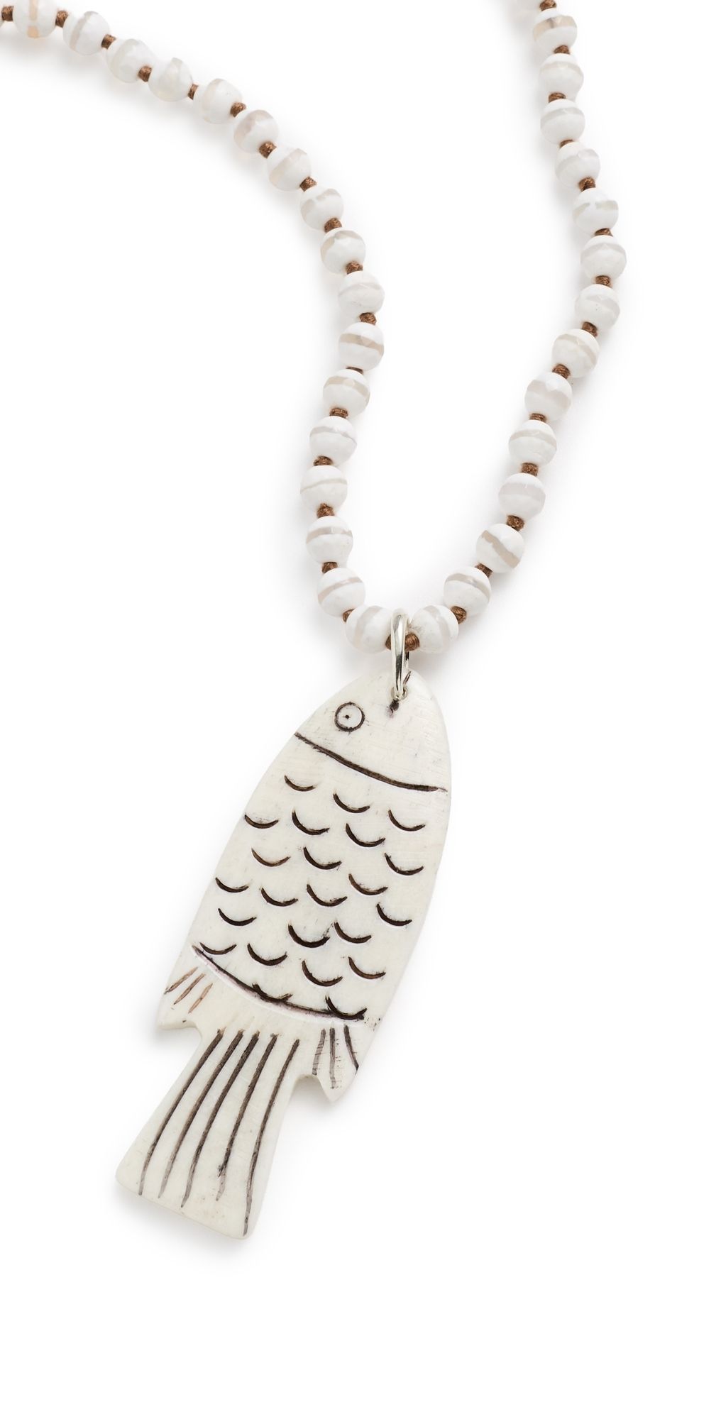 Chan Luu Shoal Agate Necklace White Agate One Size