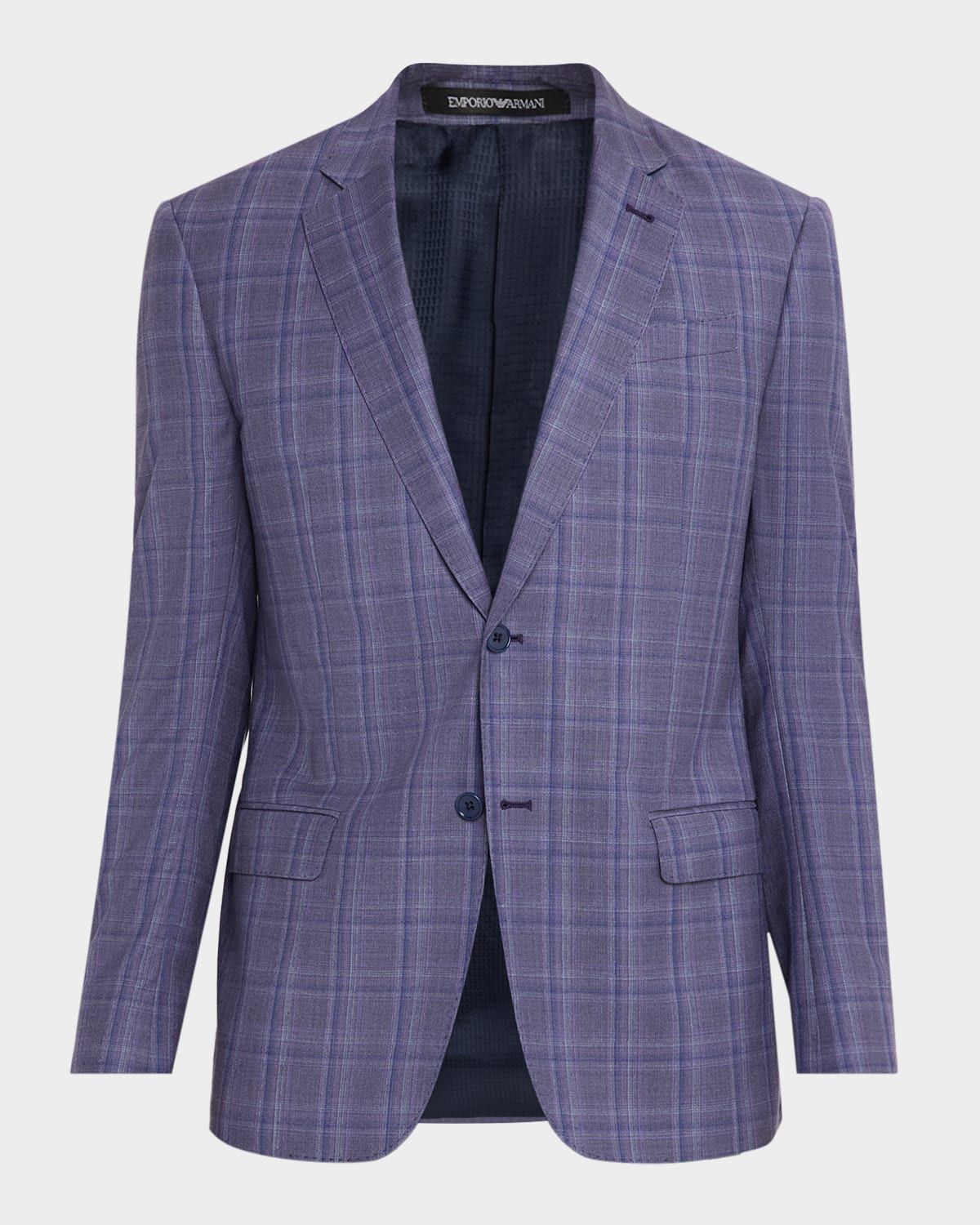 Windowpane Plaid Wool Sportcoat