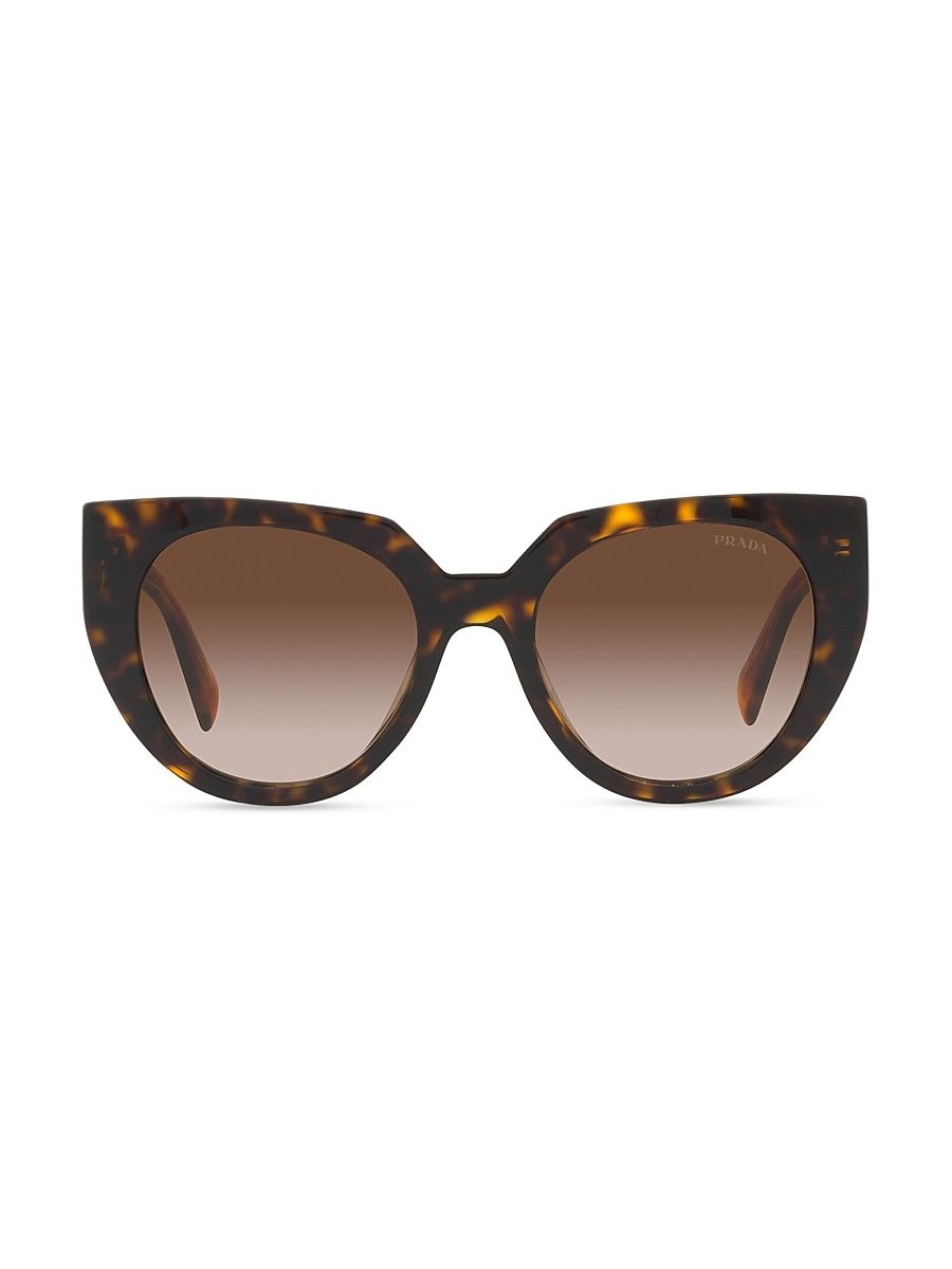 Women's 52MM Cat-Eye Sunglasses - Tortoise