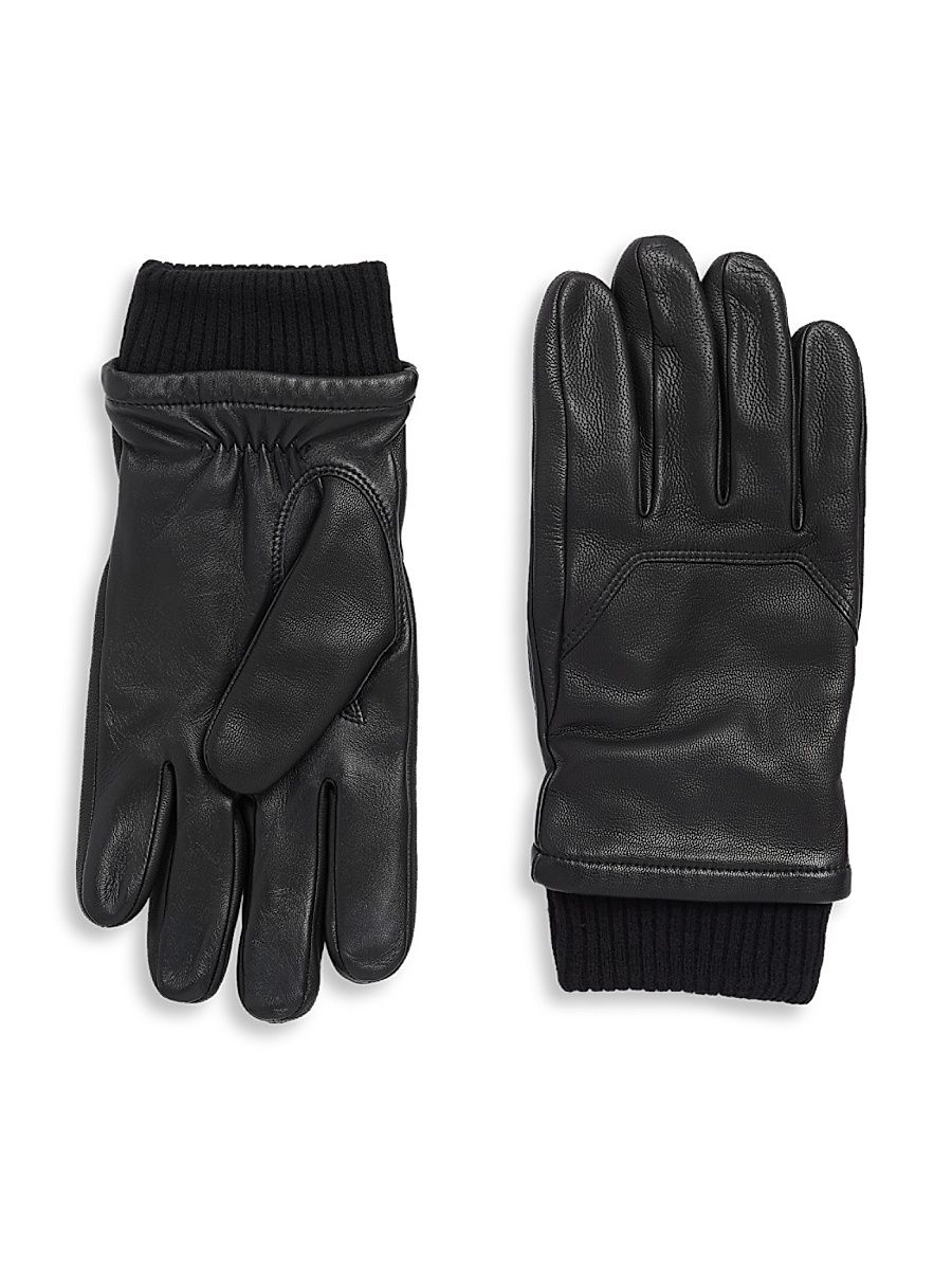 Men's Workman Leather Gloves - Black - Size Medium