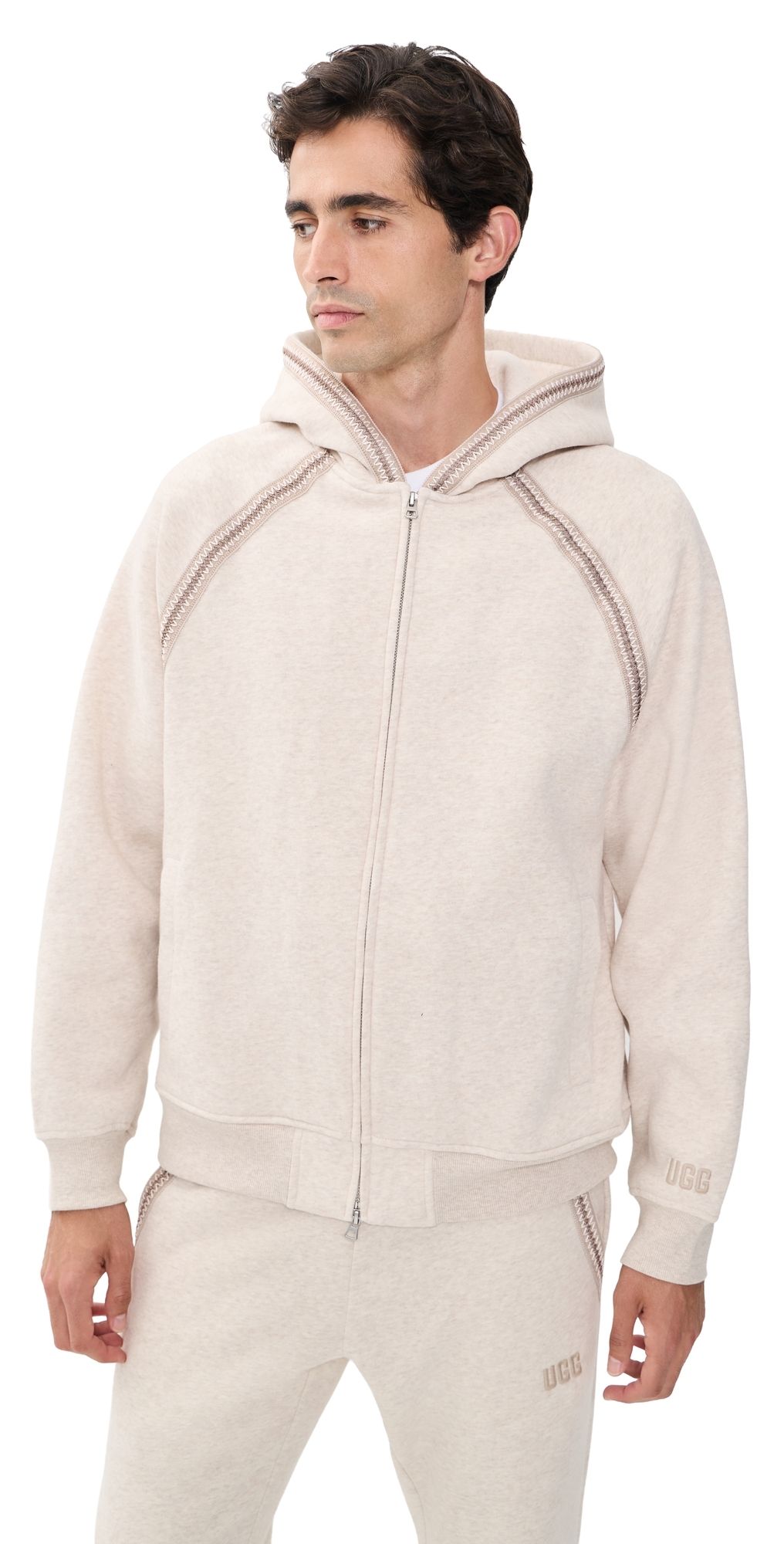 UGG Tasman Full Zip Hoodie Caribou Heather M