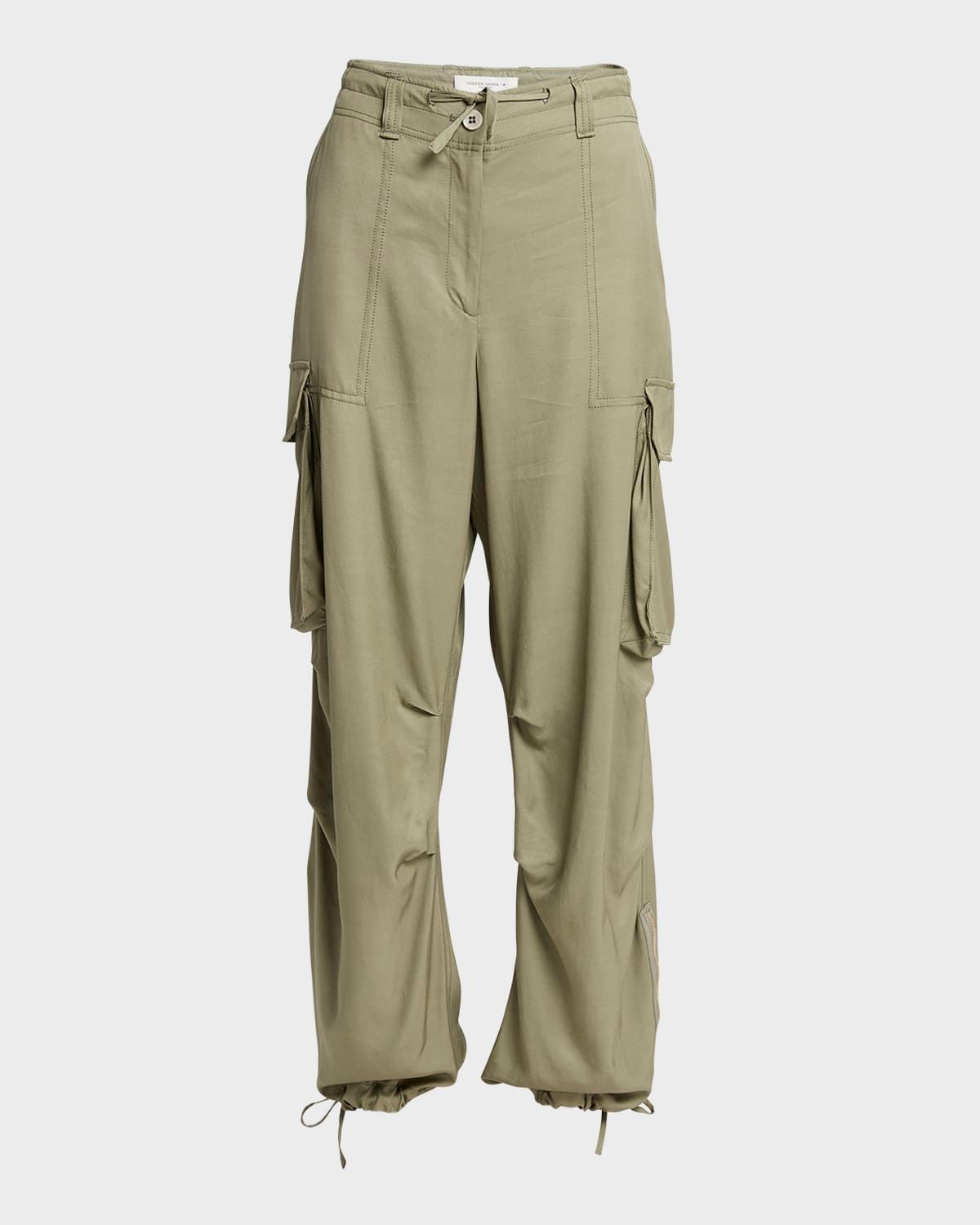 Journey Wide-Leg Drawstring Cargo Pants