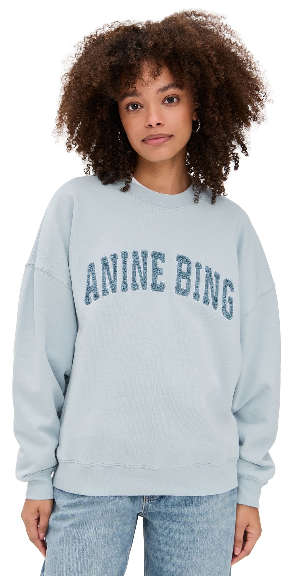 ANINE BING Miles Sweatshirt Anine Bing Pale Blue M