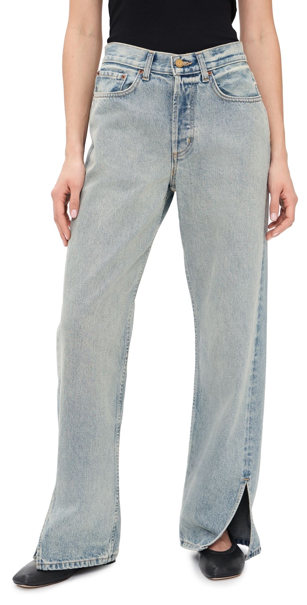 B Sides Charlot Split Hem Jeans Ed Wash 26