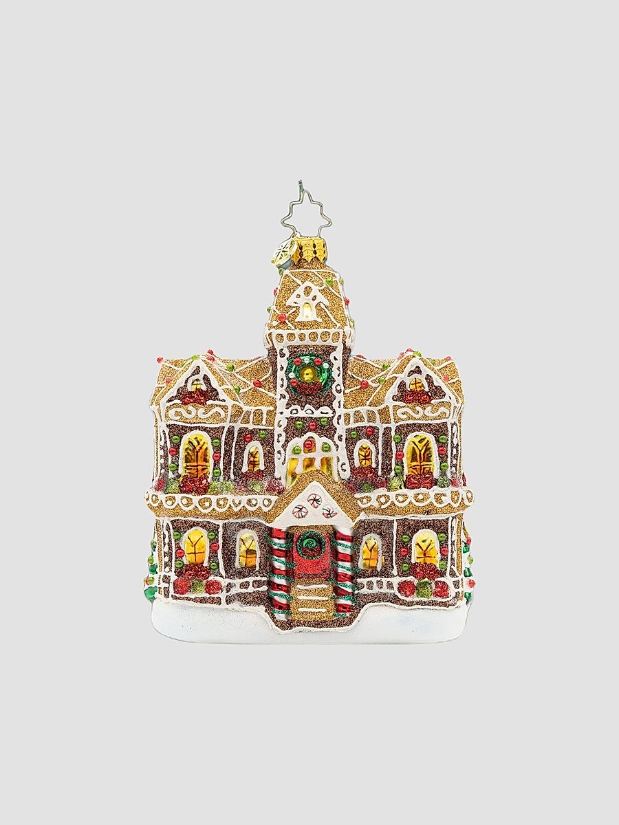 Candy & Sweets Gingerbread Manor Glass Ornament