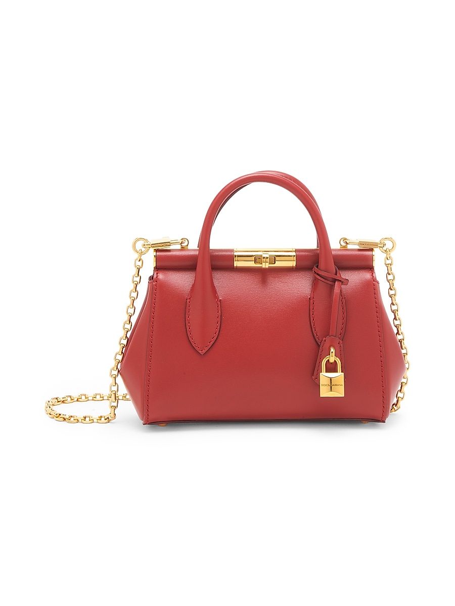 Women's Marlene Leather Top Handle Bag - Tono Rosso Scuro