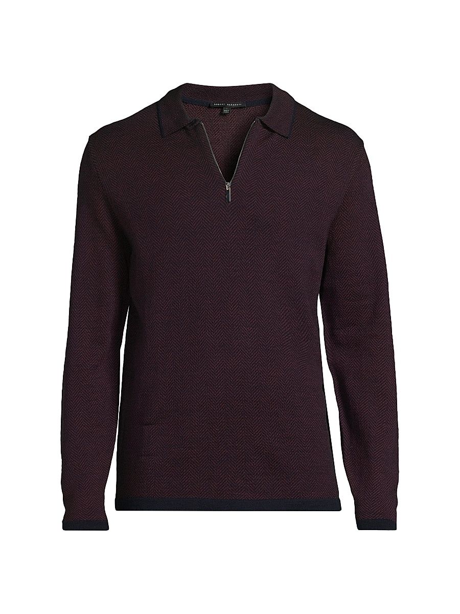 Men's Forthill Half Zip Sweater - Bordeaux - Size XXL
