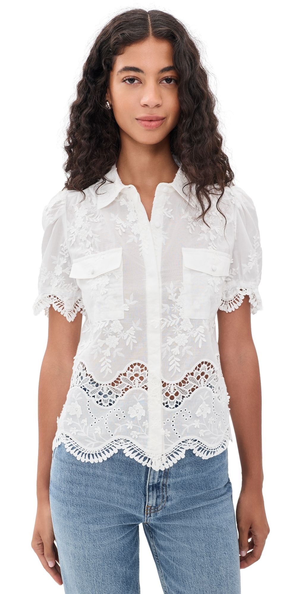 Generation Love Mina 3D Voile Shirt White XL