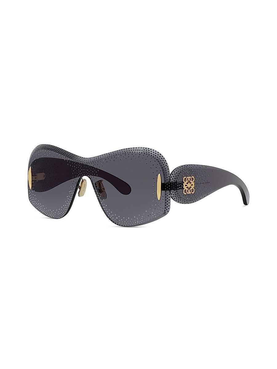 Women's Anagram 144MM Mask Sunglasses - Smoke Gold