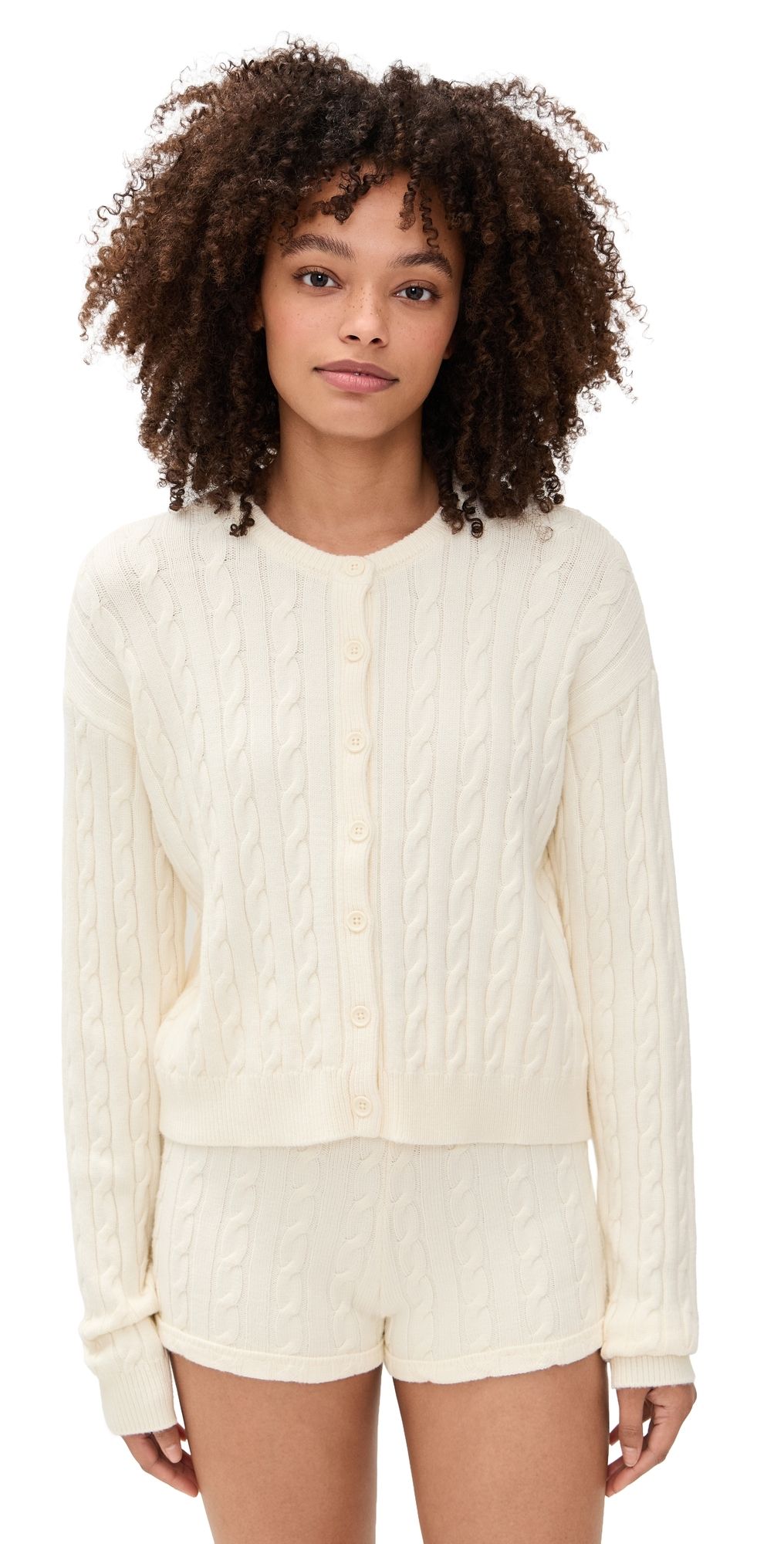 Show Me Your Mumu Throw On Cardigan Snow Cable Knit XL