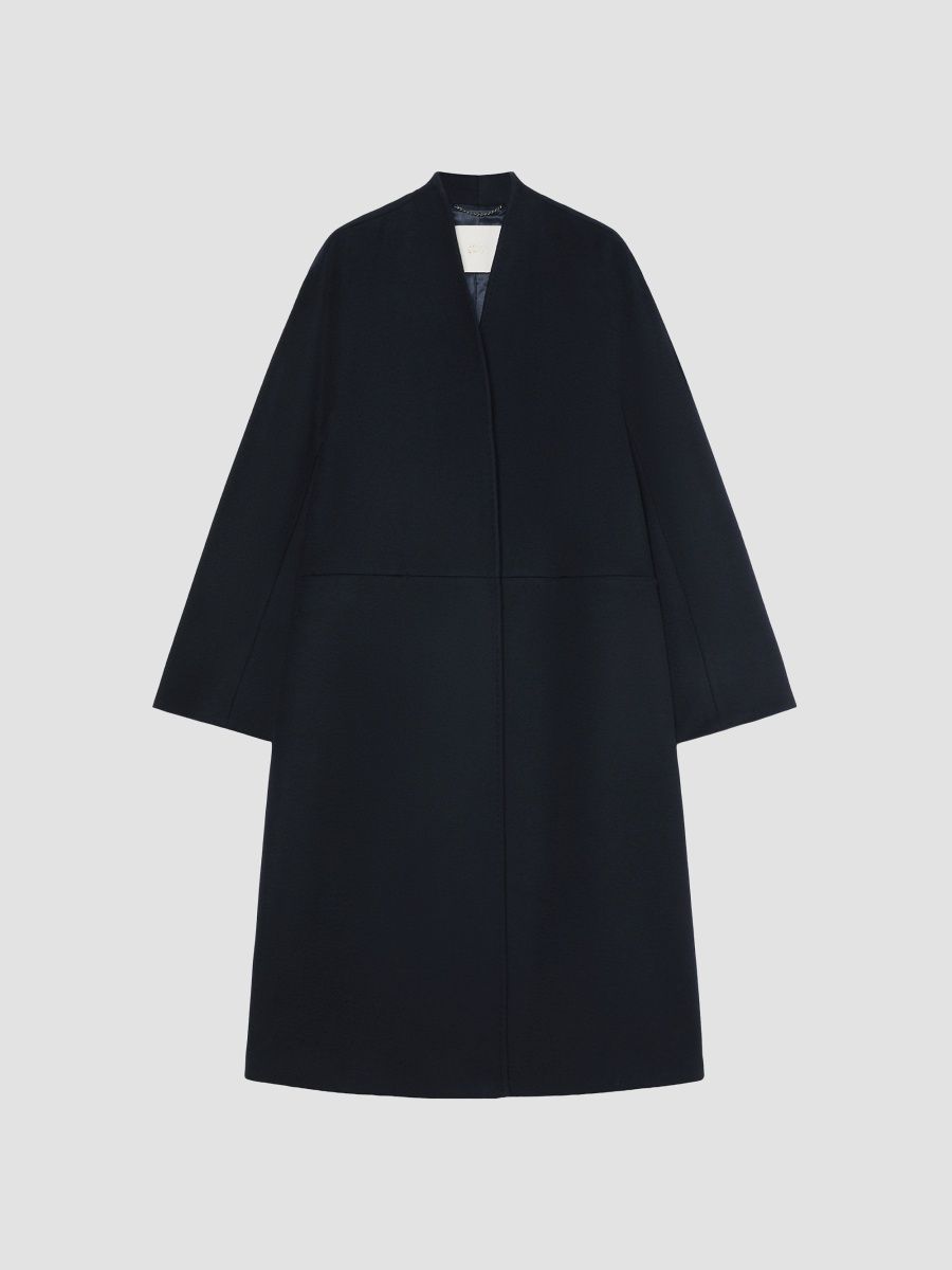Marina Rinaldi Women's Wool Broadcloth Coat - Midnight Blue - Size 20