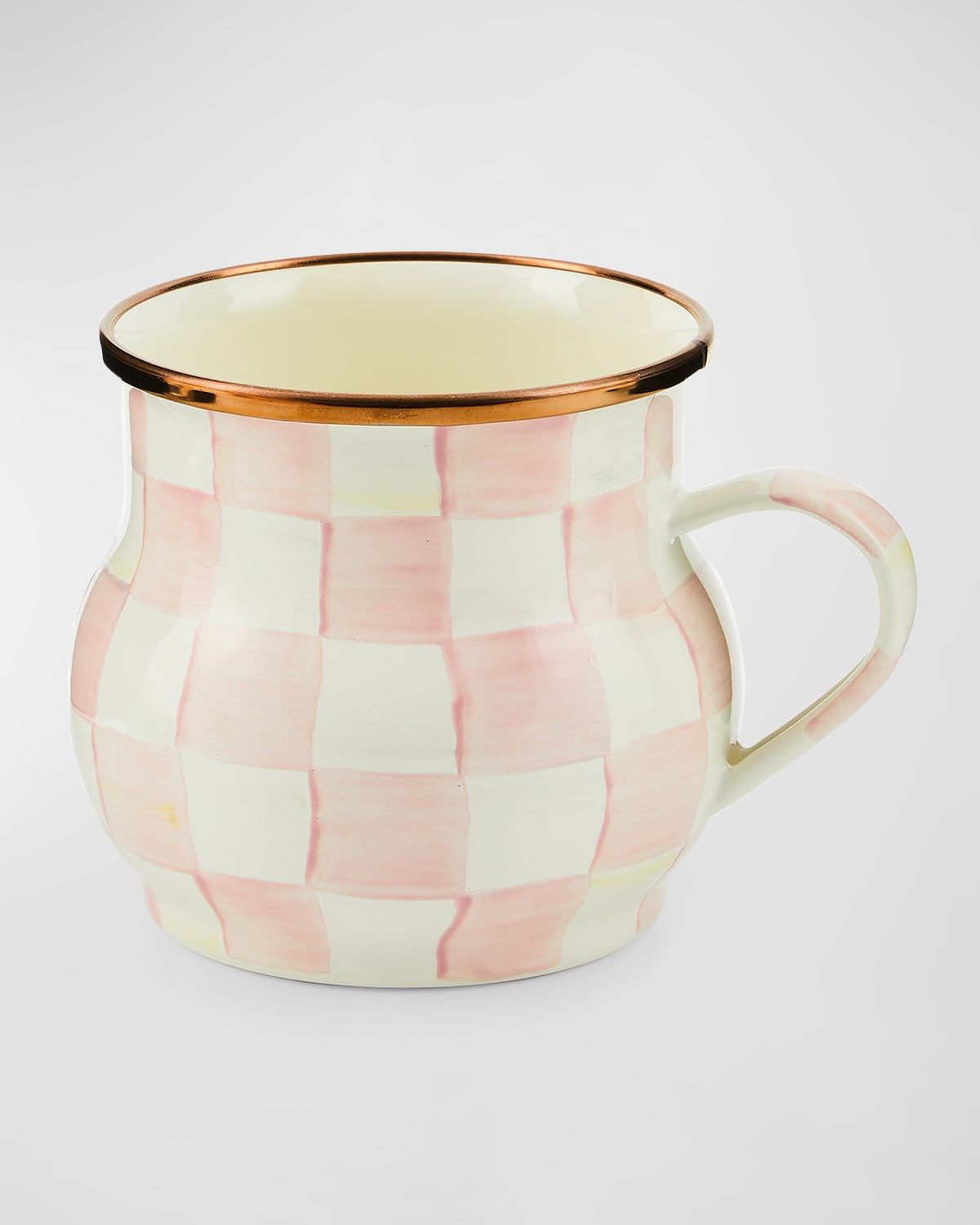 Rosy Check Enamel Mug