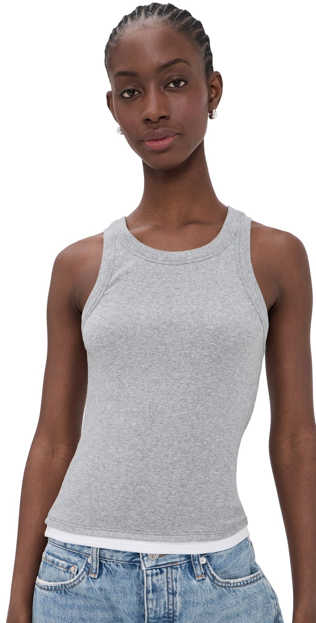 Velvet Orion Tank Top Heather Grey/White M