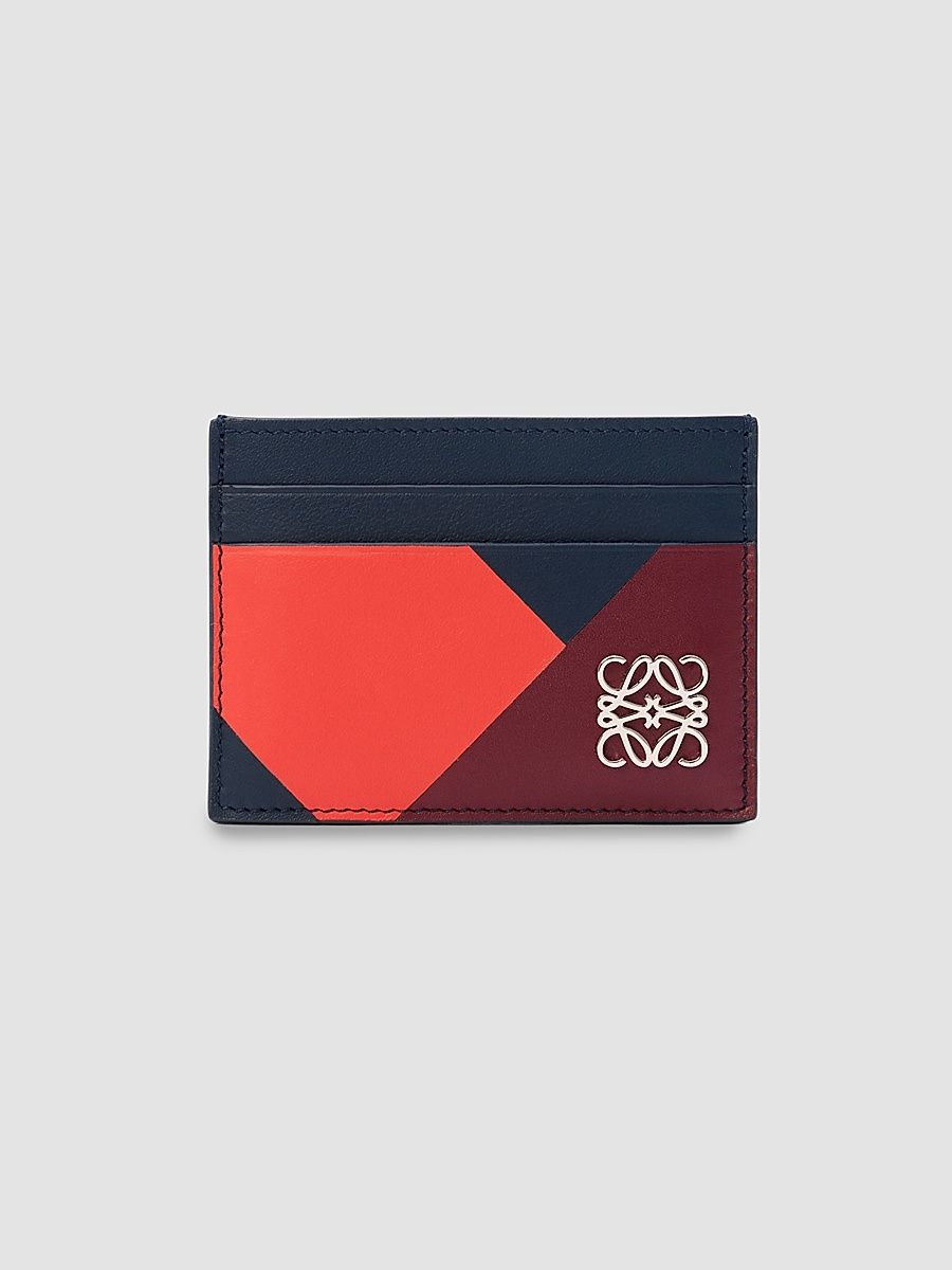 Women's Anagram Graphic Leather Card Case - Multicolor Deep Navy