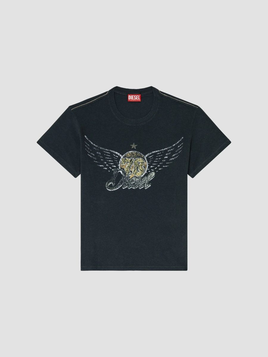 Diesel Men's Gerio Cotton-Blend Crewneck T-Shirt - Black - Size XXL