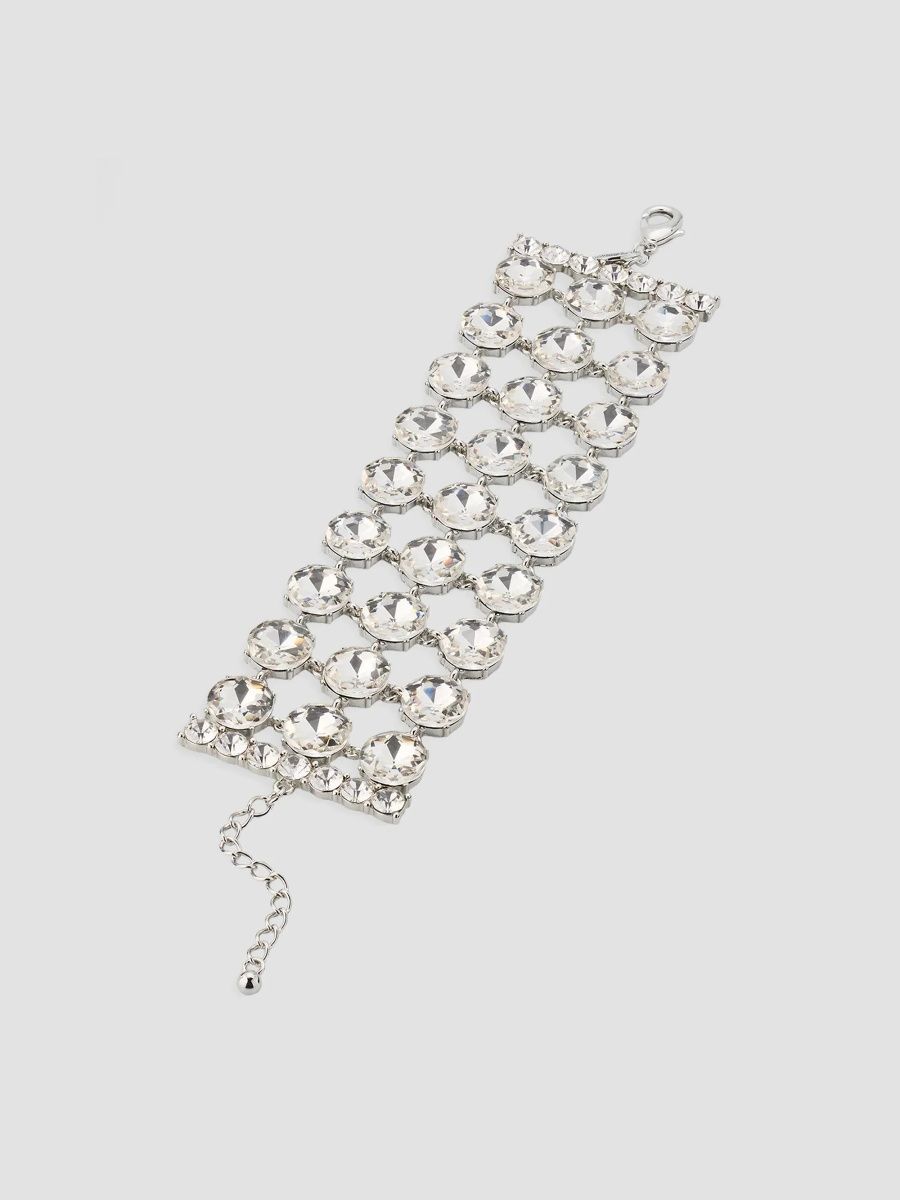 Kenneth Jay Lane Women's Rhodium-Plated & Crystal Bracelet - Crystal