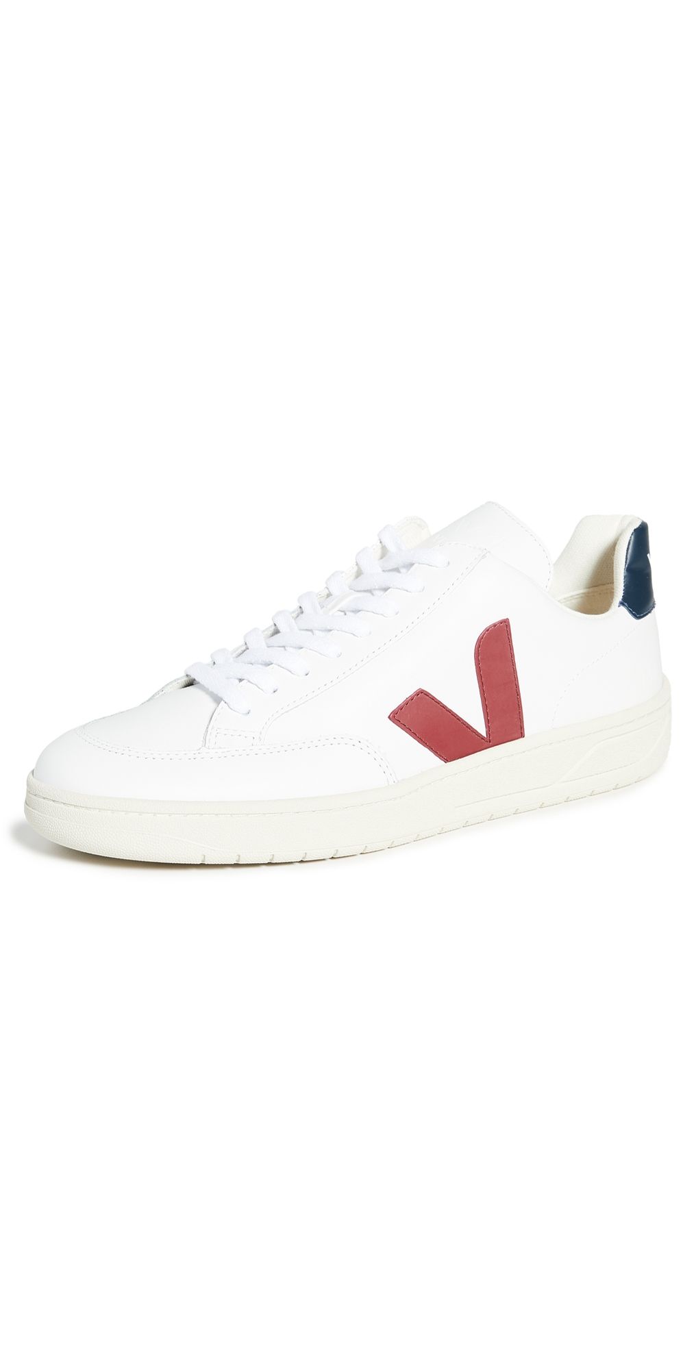 Veja V-12 Leather Sneakers Extra White/Marsala/Nautico 45