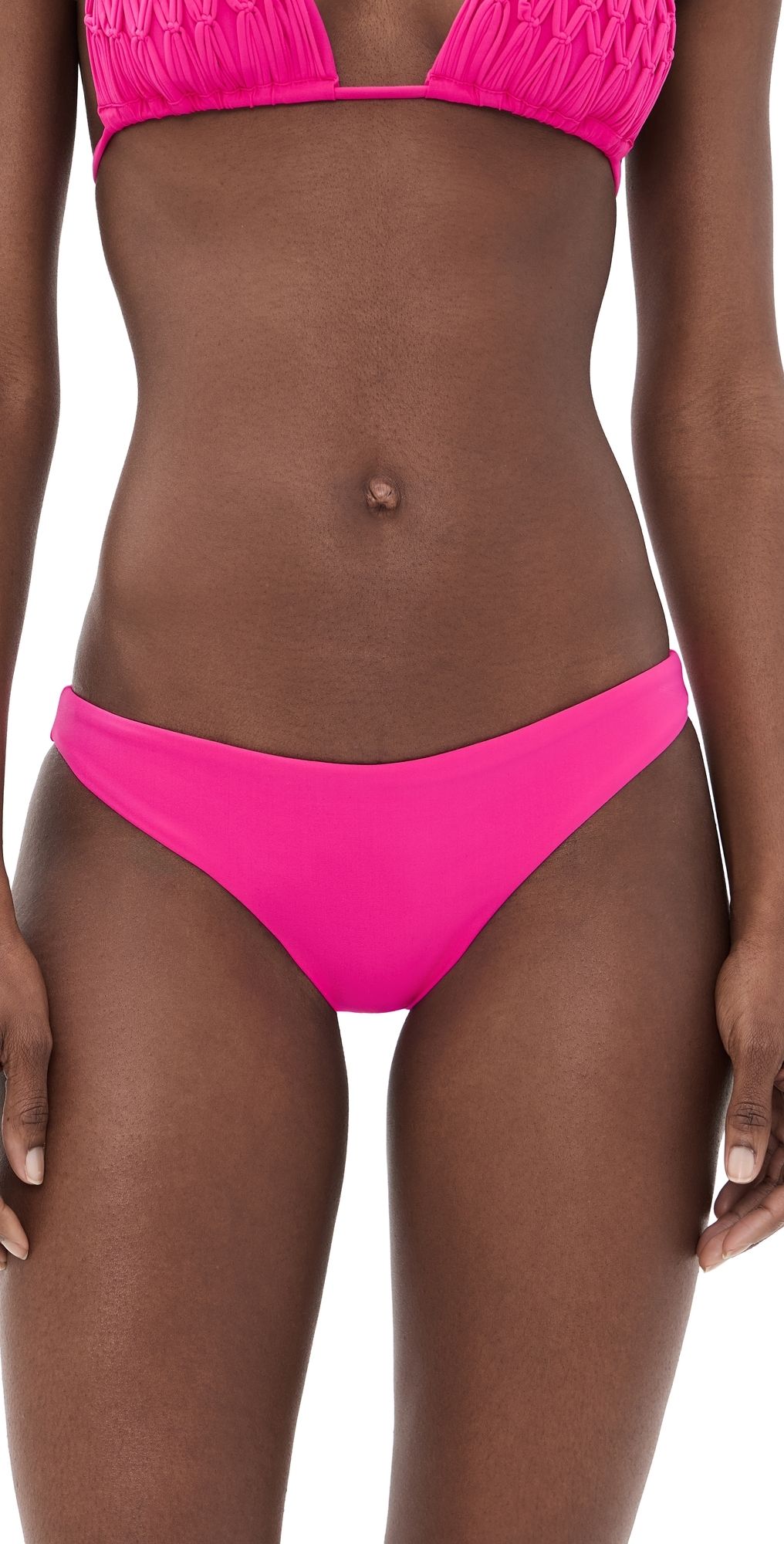 PQ Swim Basic Ruched Bikini Bottoms Petunia S