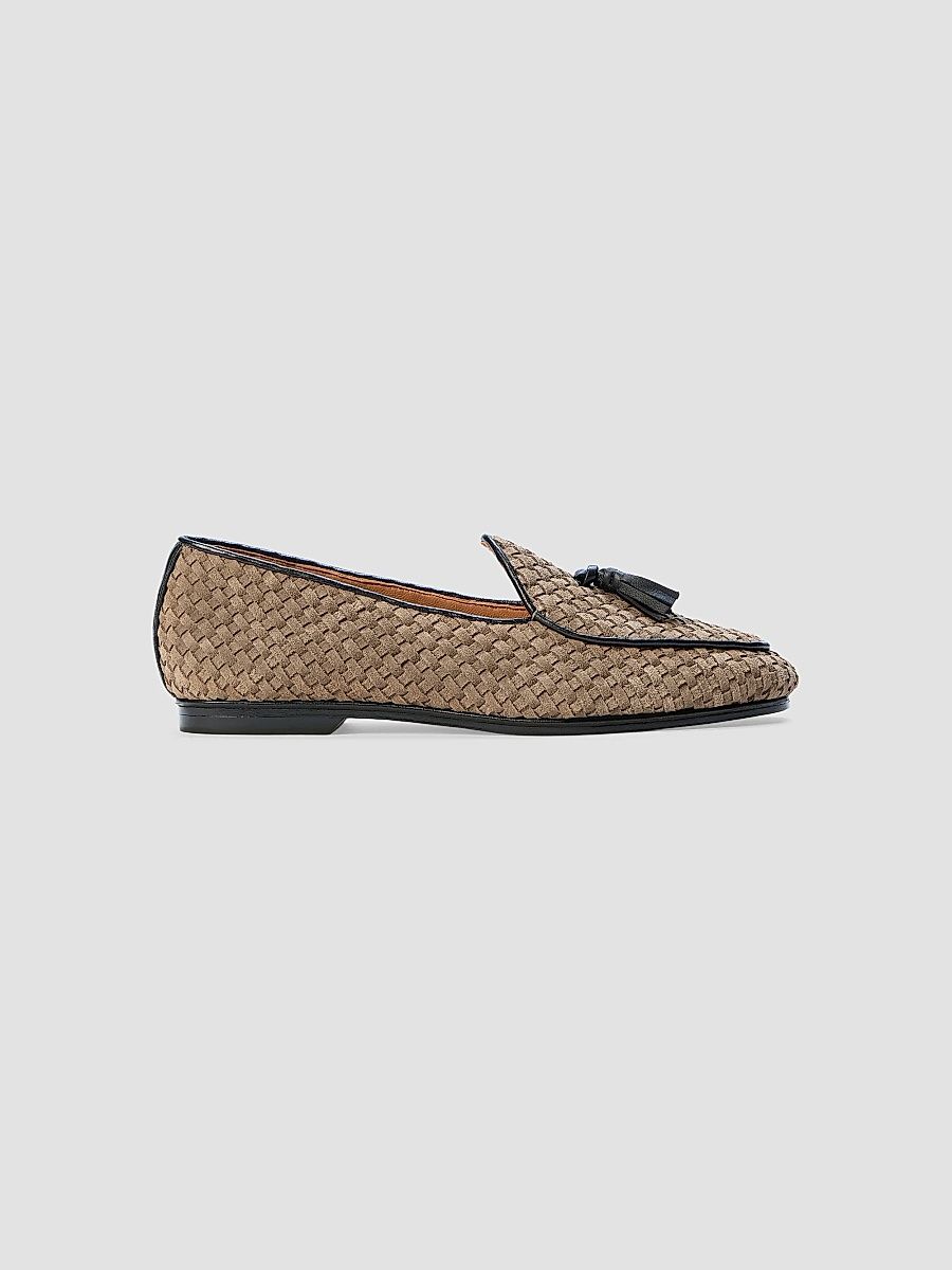 Women's Lucca Belgian Suede Loafers - Cashmere - Size 6.5