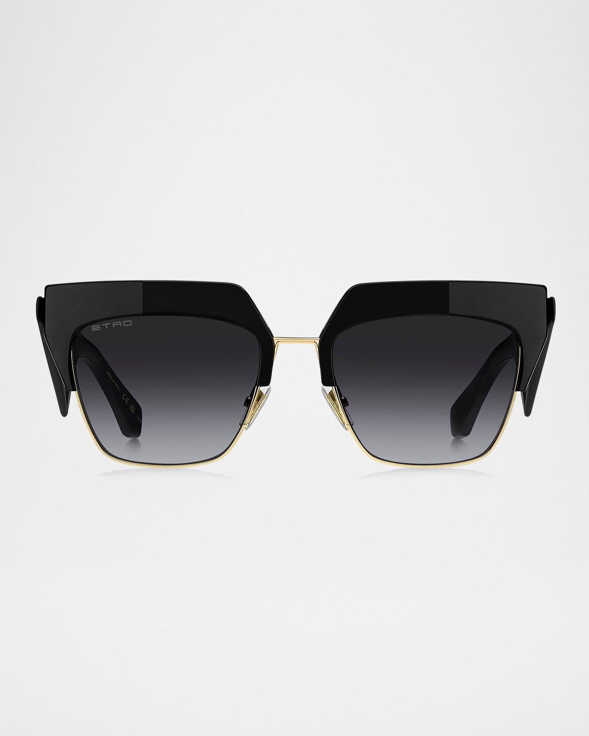 Etroclub Acetate & Metal Square Sunglasses