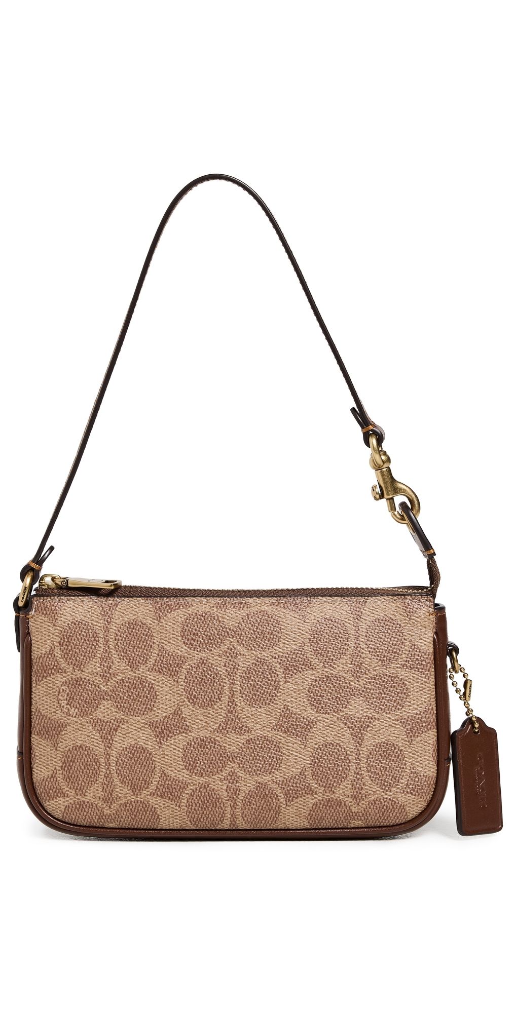 Coach Coated Canvas Signature Plaza Bag 18 B4/Tan Brown One Size