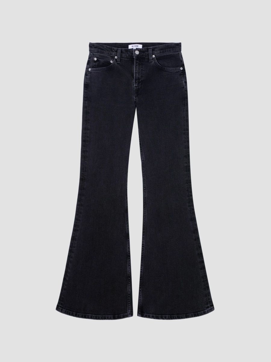 Re/done Women's Struttini Mid-Rise Wide-Leg Flared Jeans - Back Track - Size 24