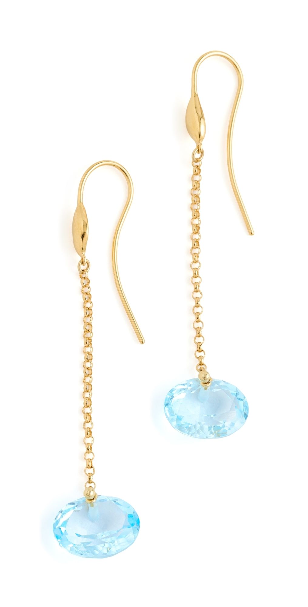 Chan Luu Camille Drop Earrings Blue Topaz One Size