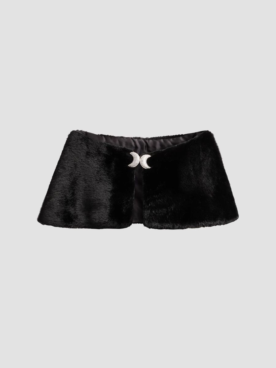 Carolyn Rowan Collection Women's Embellished Faux-Fur Shrug - Black