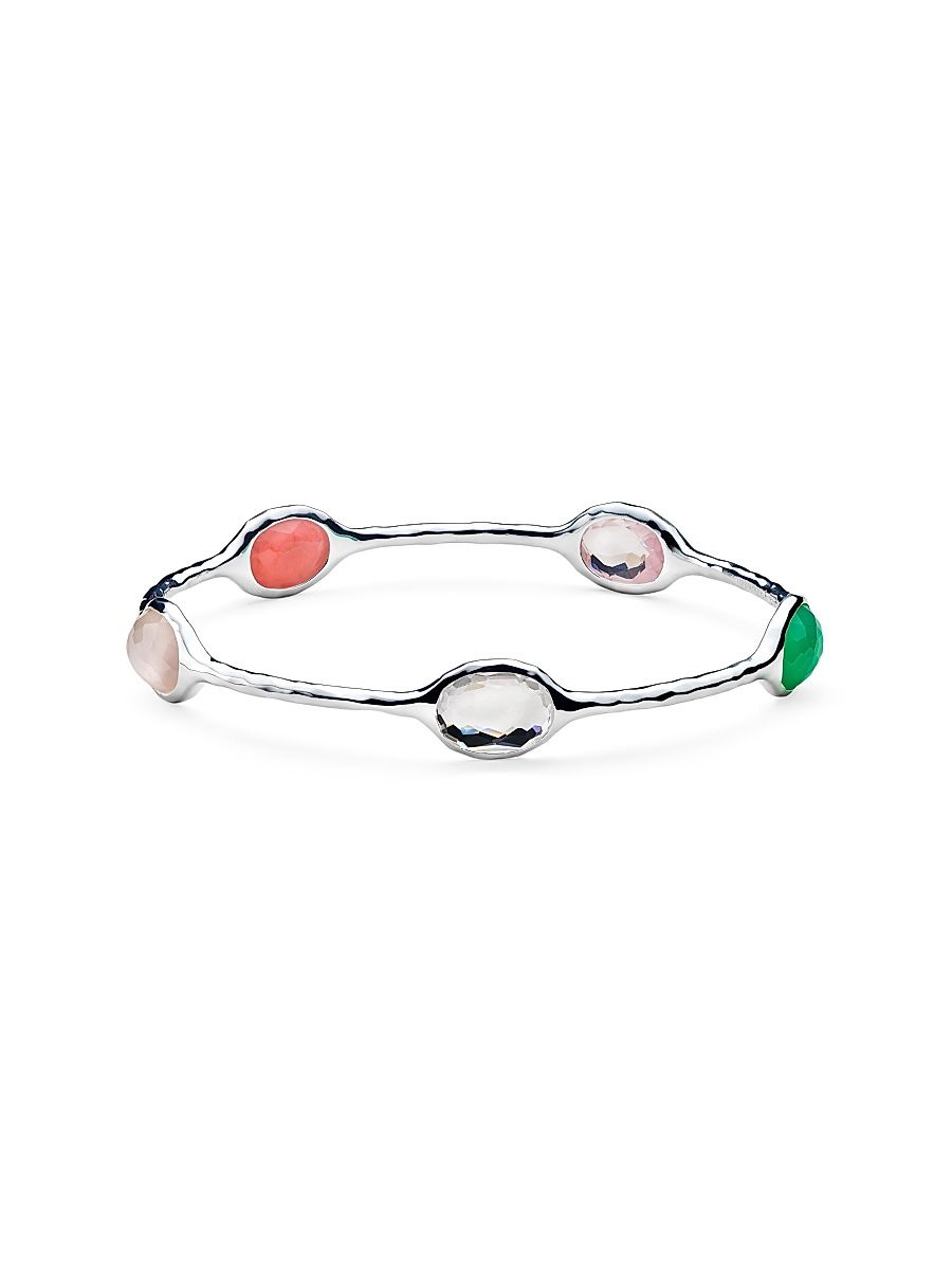 Women's Rock Candy Bambina Five-Stone Sterling Silver & Multi-Stone Bangle - Silver