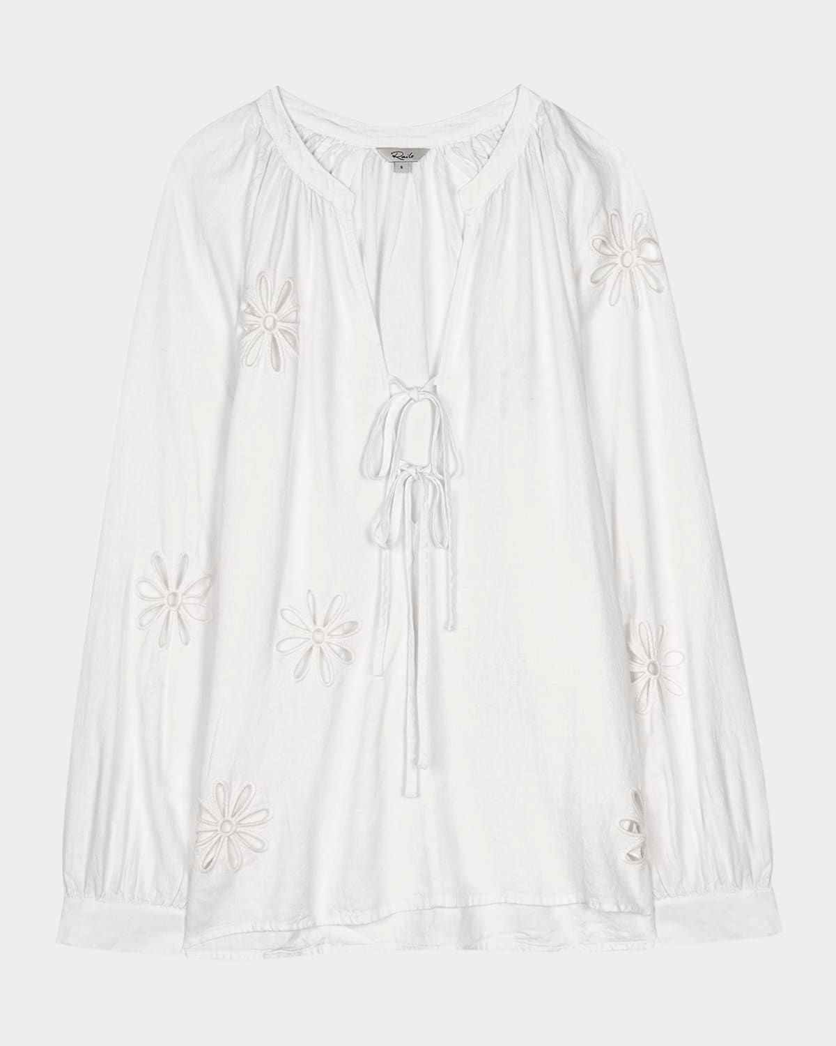 Brielle Eyelet Linen Blouse